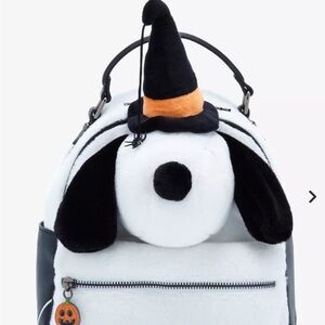Peanuts Snoopy Halloween Witch Plush Mini Backpack NWT